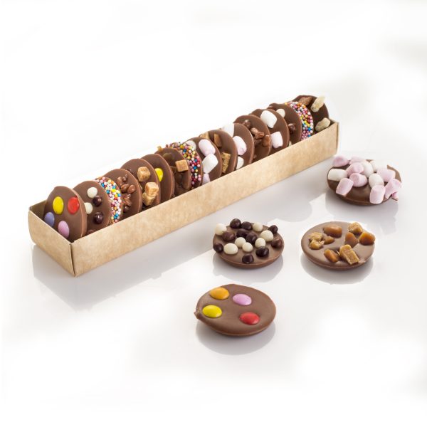 Fruit and nut chocolate mendiants